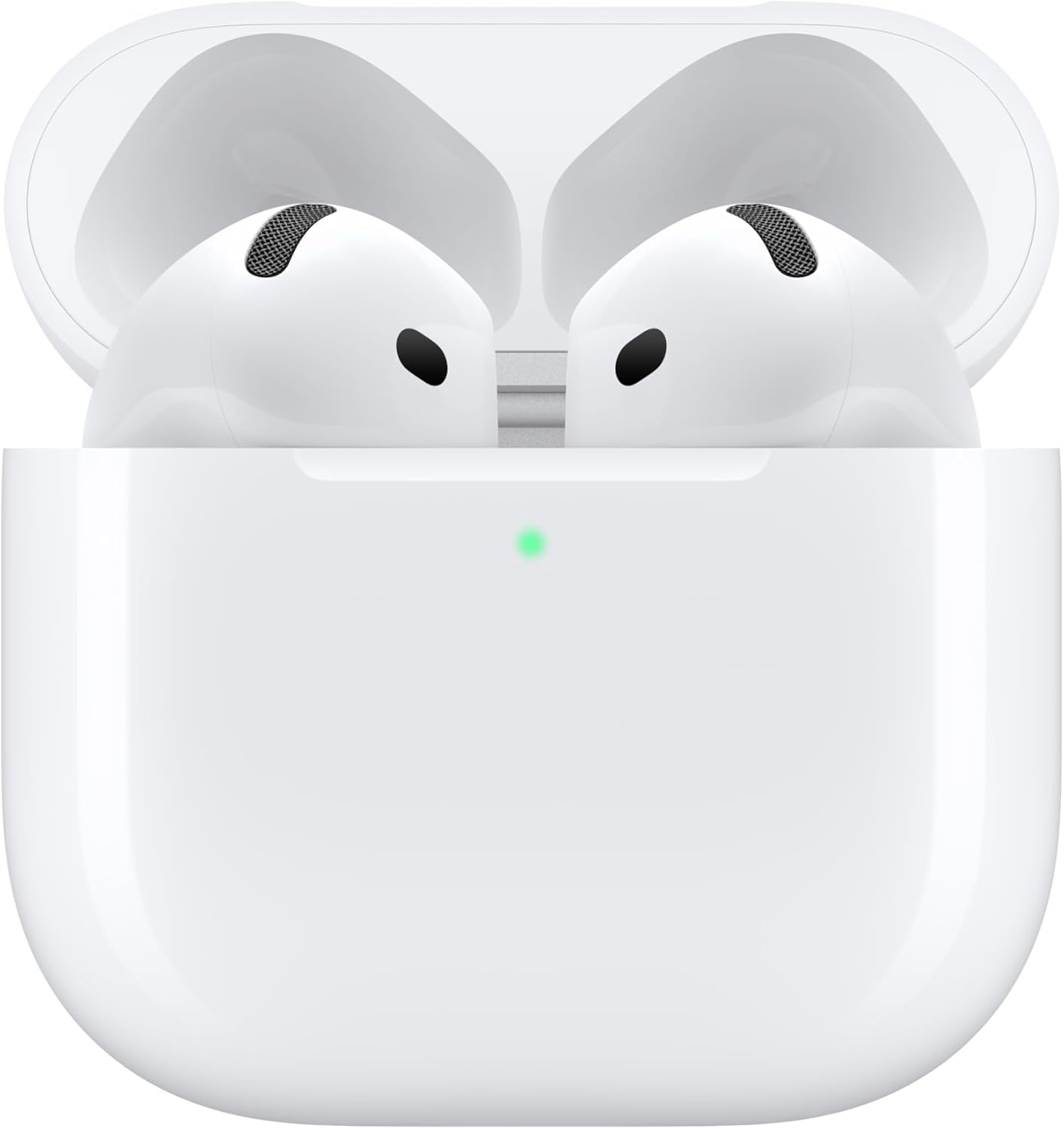 Apple AirPods 4 Wireless Earbuds, Bluetooth Headphones, Personalized Spatial Audio, Sweat- and Water-Resistant, USB-C Charging Case, H2 Chip, Up to 30 Hours of Battery Life