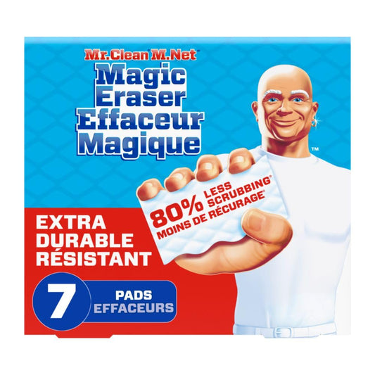 Mr. Clean Magic Eraser Sponge, Extra Durable, All Purpose Cleaner, Cleaning Scrubber, Wall, Sneaker, Kitchen, Bathroom, Shower Cleaner, Cleaning Supplies, Cleaning Pads, 12ct
