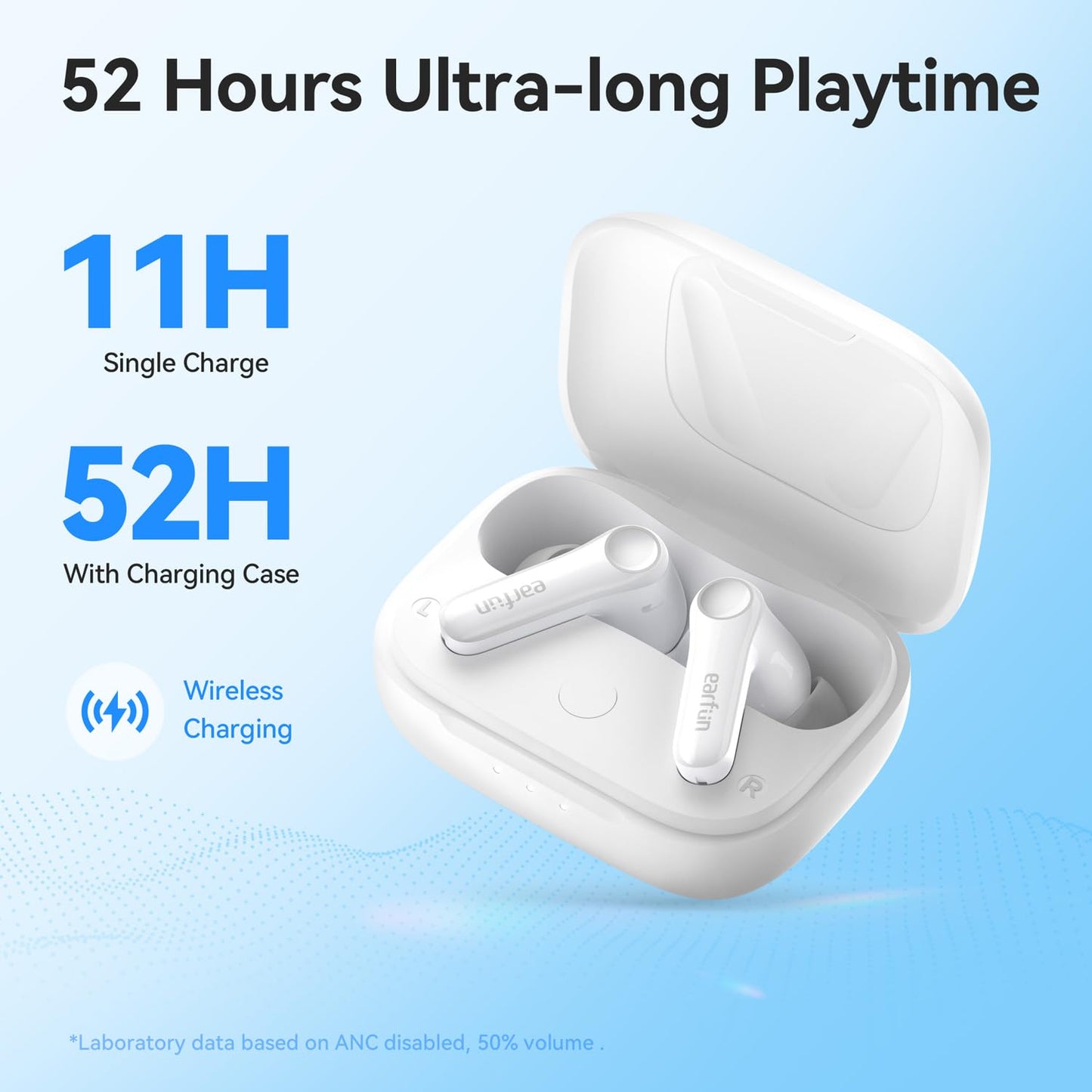 EarFun Air Pro 4 Adaptive Noise Cancelling Wireless Earbuds Bluetooth | Qualcomm Snapdragon Sound,aptX™ Lossless,6 Mics AI cVc 8.0 Call,LDAC Hi-Res Audio, 52H Playtime,BT5.4,in-Ear Detection