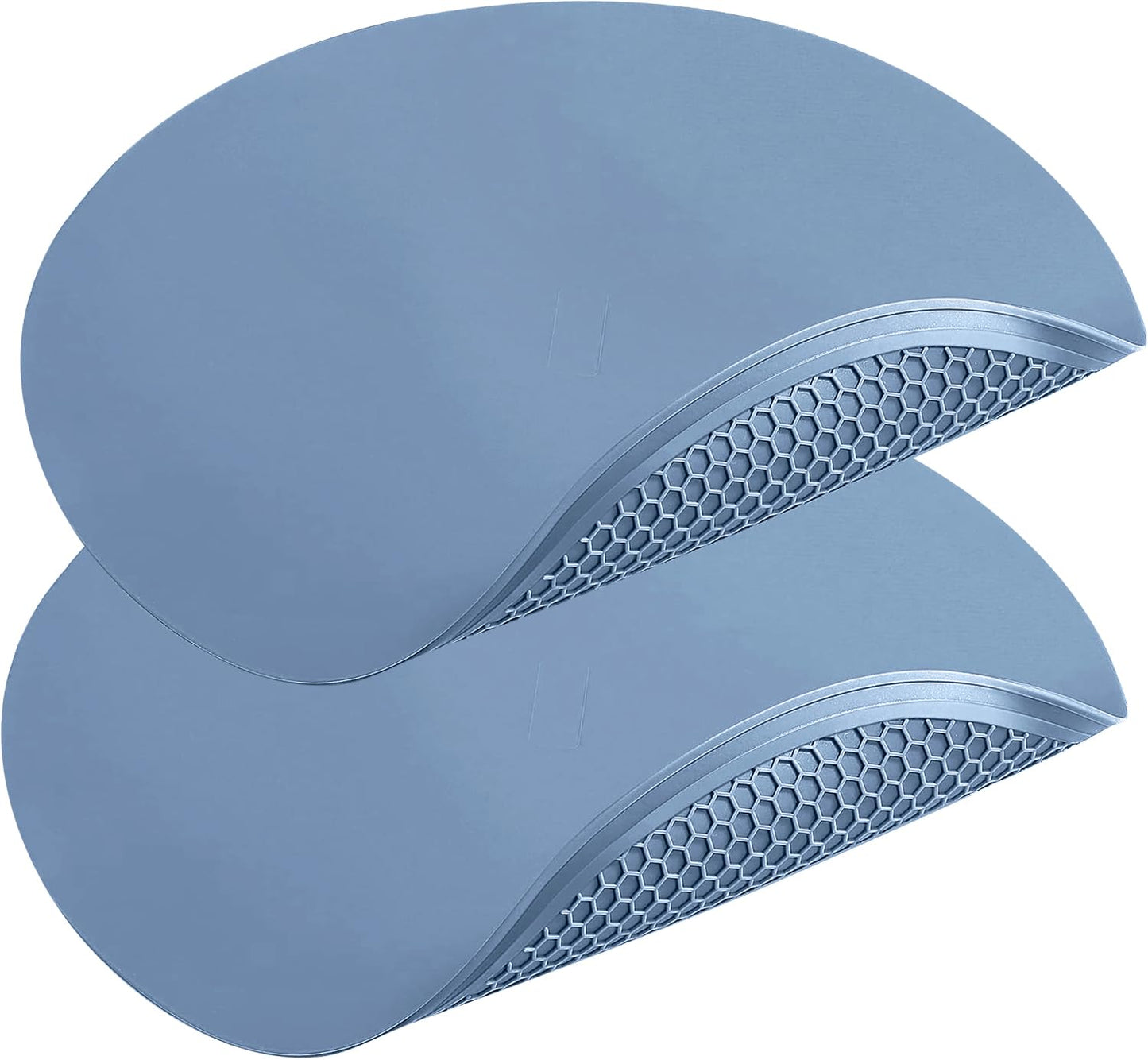 Silicone Trivets for Dishes, Multi-Purpose Pot Holders 4PCS 2 Sizes 7 Inch & 9 Inch, Non-Slip Silicone Trivet Mats Hot Pads for Kitchen Counter, Trivet for Hot Pots and Pans (Blue)