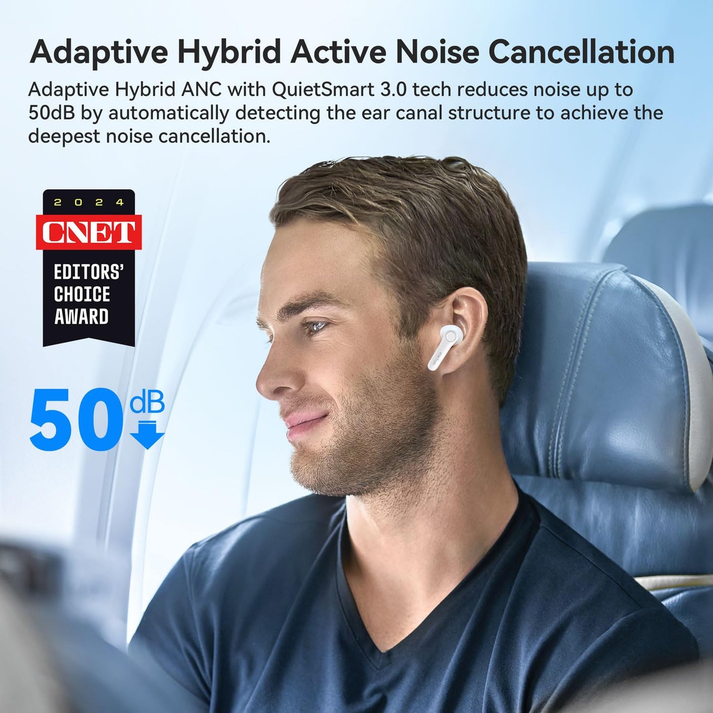 EarFun Air Pro 4 Adaptive Noise Cancelling Wireless Earbuds Bluetooth | Qualcomm Snapdragon Sound,aptX™ Lossless,6 Mics AI cVc 8.0 Call,LDAC Hi-Res Audio, 52H Playtime,BT5.4,in-Ear Detection