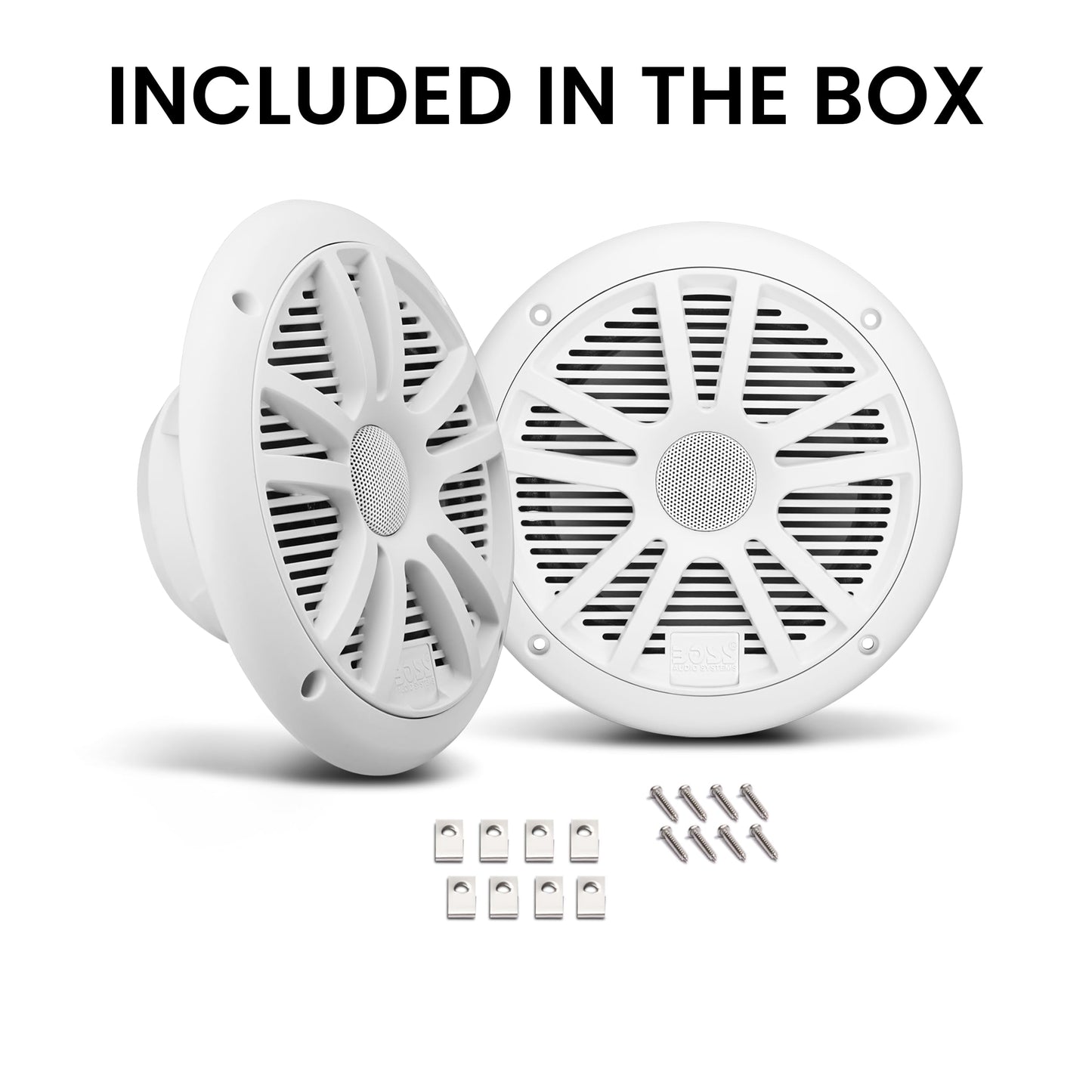BOSS Audio Systems MR6W 180 Watt (Per Pair), 6.5 Inch, Full Range, 2 Way Weatherproof Marine Speakers (Sold in Pairs)
