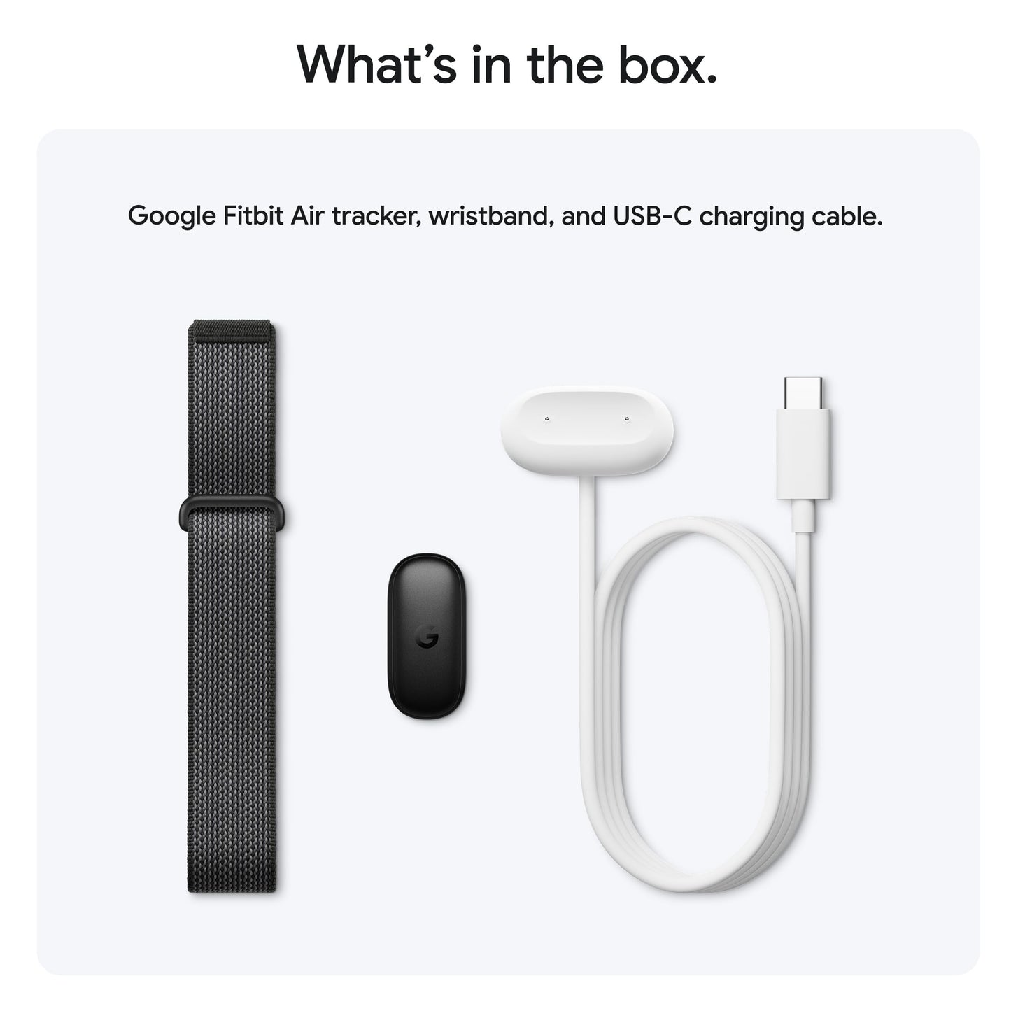 Google Fitbit Air - Screenless Activity Tracker with Fitness, Heart Rate, Sleep Tracking and More - Personalized AI-Powered Coaching - Compatible with iOS and Android - Obsidian