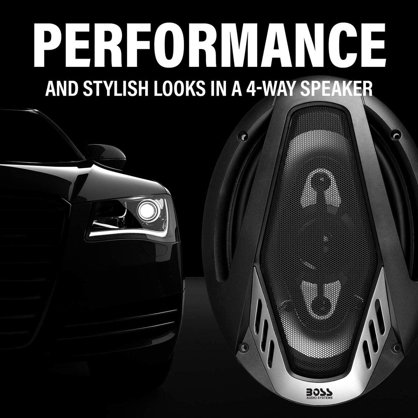 BOSS Audio Systems NX694 6 x 9 Inch Car Door Speakers - 800 Watts (per Pair), Coaxial, 4 Way, Full Range 4 Ohms, Sold in Pairs, Bocinas para Carro