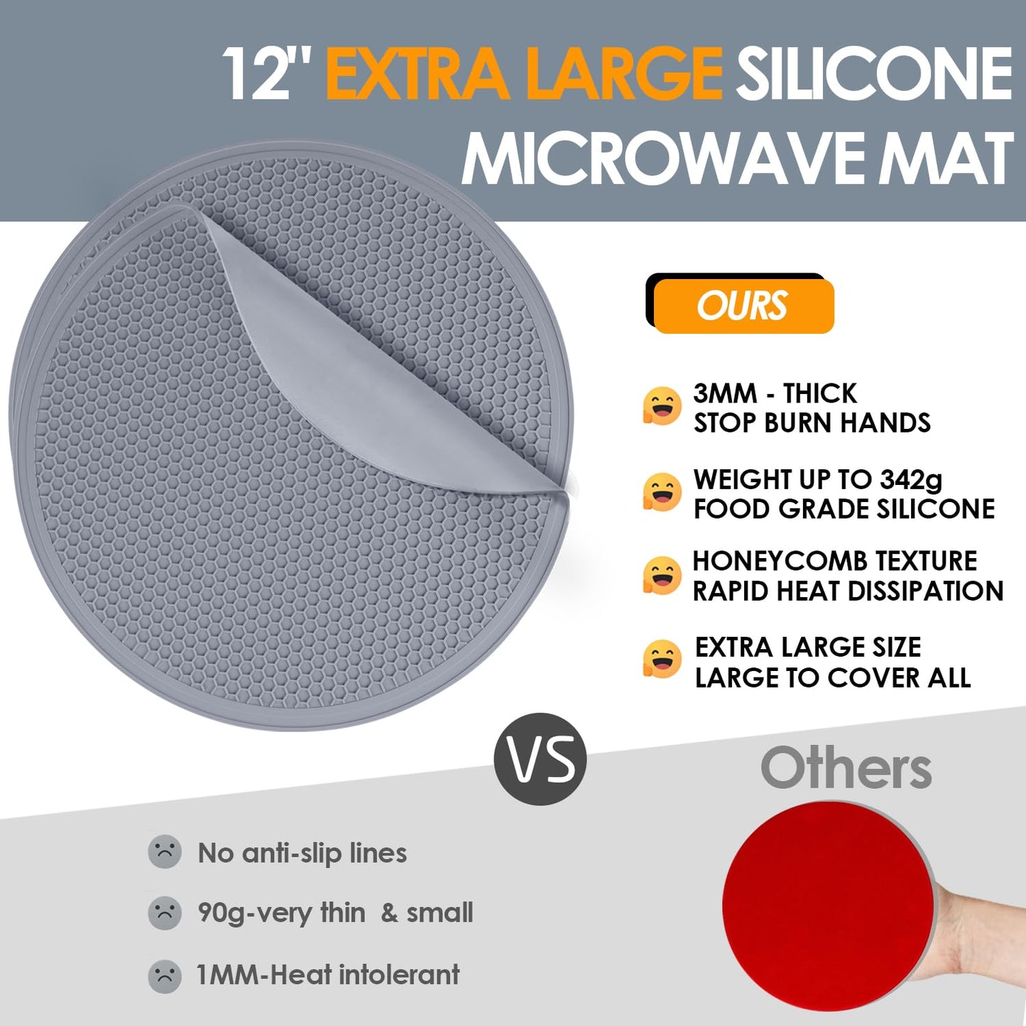 Silicone Trivets for Dishes, Multi-Purpose Pot Holders 4PCS 2 Sizes 7 Inch & 9 Inch, Non-Slip Silicone Trivet Mats Hot Pads for Kitchen Counter, Trivet for Hot Pots and Pans (Blue)