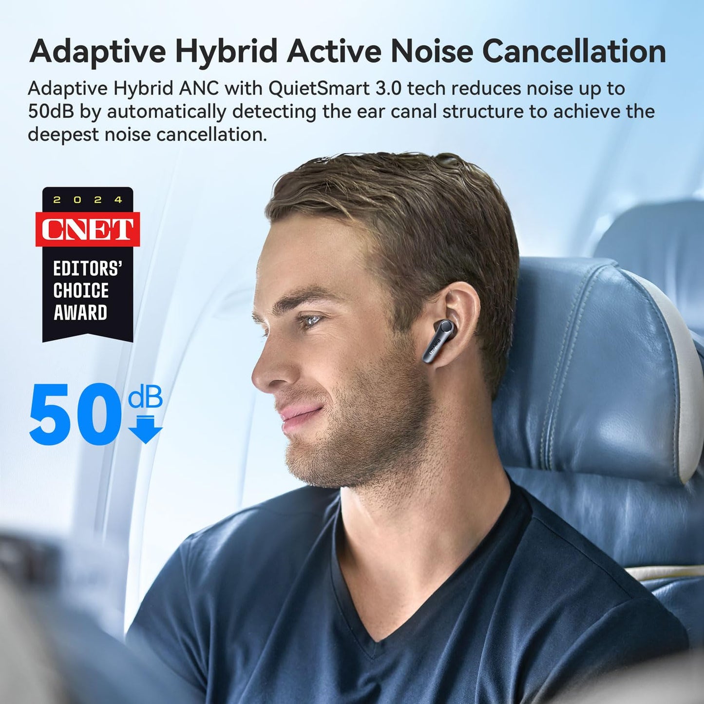EarFun Air Pro 4 Adaptive Noise Cancelling Wireless Earbuds Bluetooth | Qualcomm Snapdragon Sound,aptX™ Lossless,6 Mics AI cVc 8.0 Call,LDAC Hi-Res Audio, 52H Playtime,BT5.4,in-Ear Detection