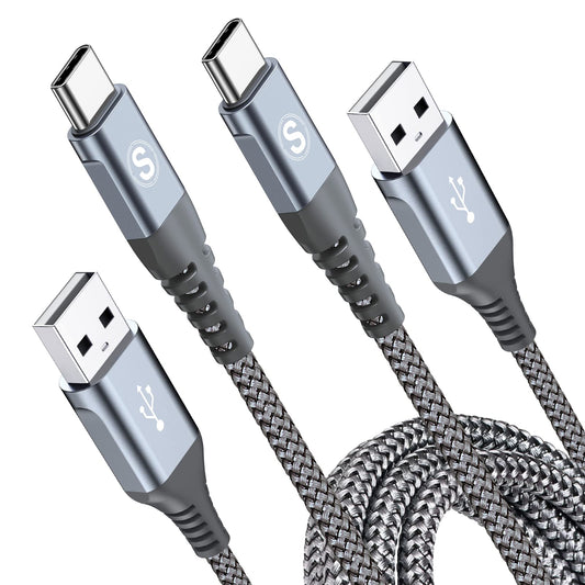 USB C Charging Cord [2Pack 6ft],USB C Cable Fast Charger 3.0A,USB C to USB Nylon Type C Charging Phone Charger for i Phone 17 16 15 Pro Max,Samsung S26/S25/S24/S23/S22/S21/S20/S10,A71/A54/A51,Note20