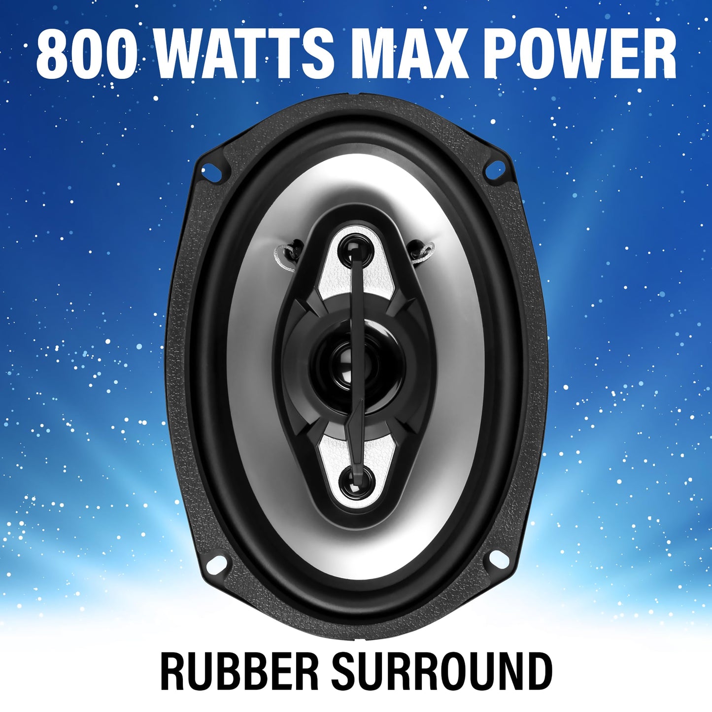 BOSS Audio Systems NX694 6 x 9 Inch Car Door Speakers - 800 Watts (per Pair), Coaxial, 4 Way, Full Range 4 Ohms, Sold in Pairs, Bocinas para Carro