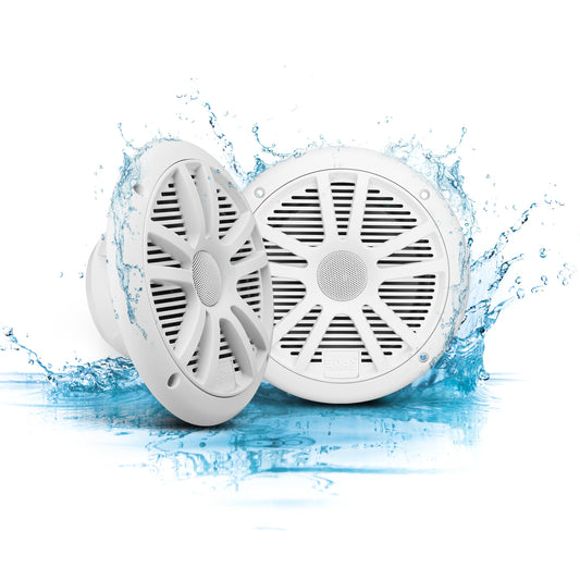 BOSS Audio Systems MR6W 180 Watt (Per Pair), 6.5 Inch, Full Range, 2 Way Weatherproof Marine Speakers (Sold in Pairs)