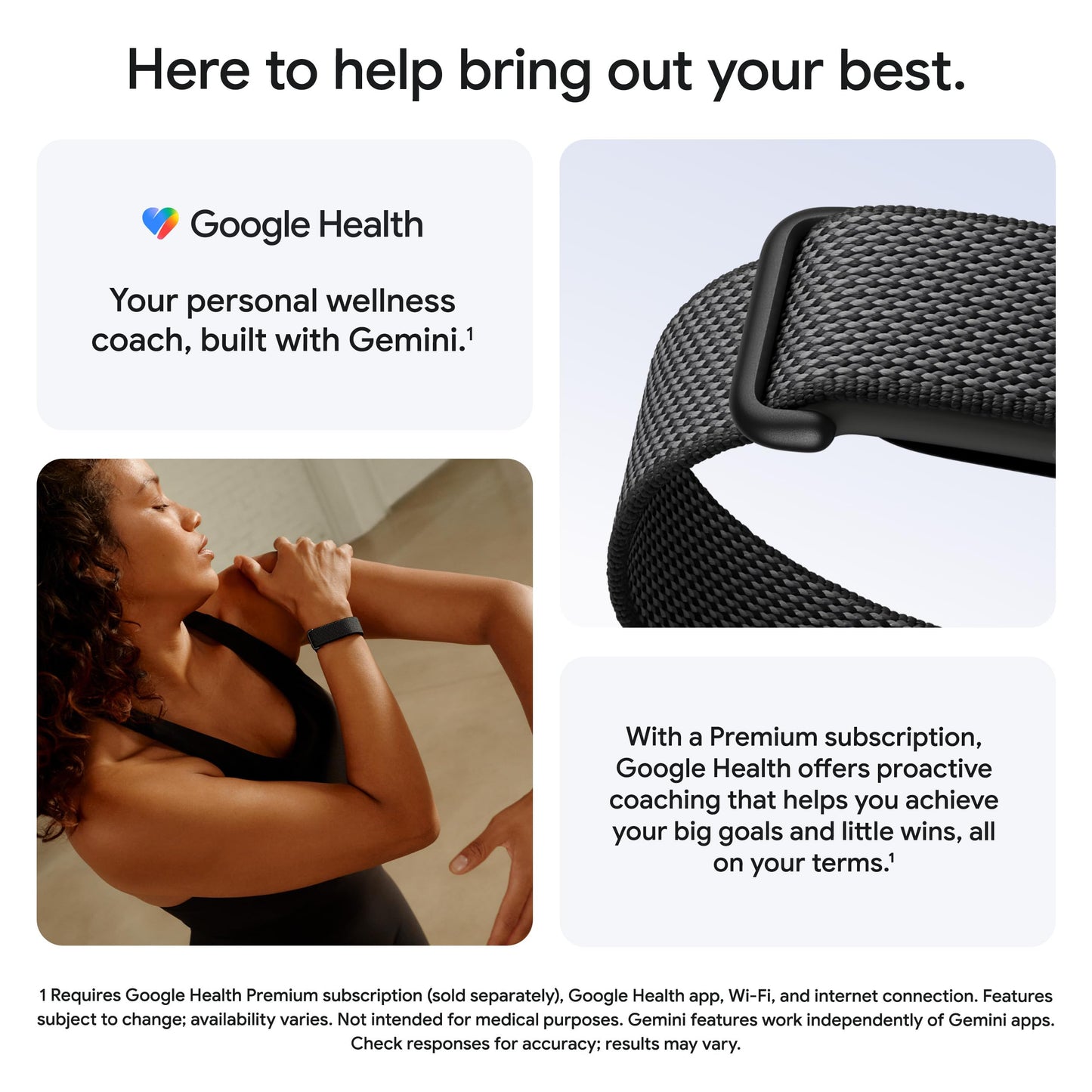 Google Fitbit Air - Screenless Activity Tracker with Fitness, Heart Rate, Sleep Tracking and More - Personalized AI-Powered Coaching - Compatible with iOS and Android - Obsidian