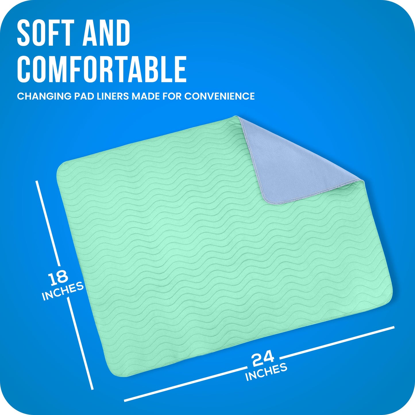 Utopia Bedding (Pack of 4) Waterproof Incontinence Pads Quilted Washable & Absorbent Bed Pad for Adults and Kids 34 x 36 inches (Blue)