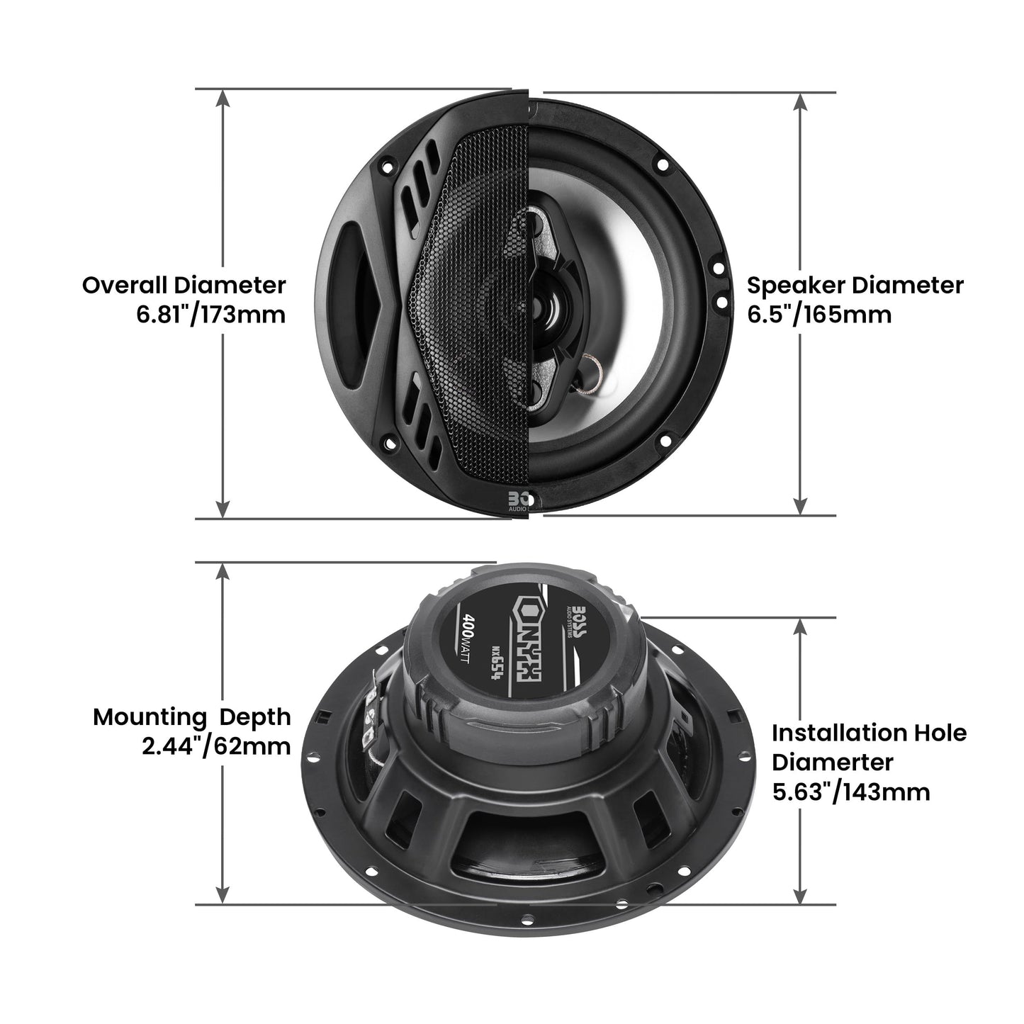BOSS Audio Systems NX694 6 x 9 Inch Car Door Speakers - 800 Watts (per Pair), Coaxial, 4 Way, Full Range 4 Ohms, Sold in Pairs, Bocinas para Carro