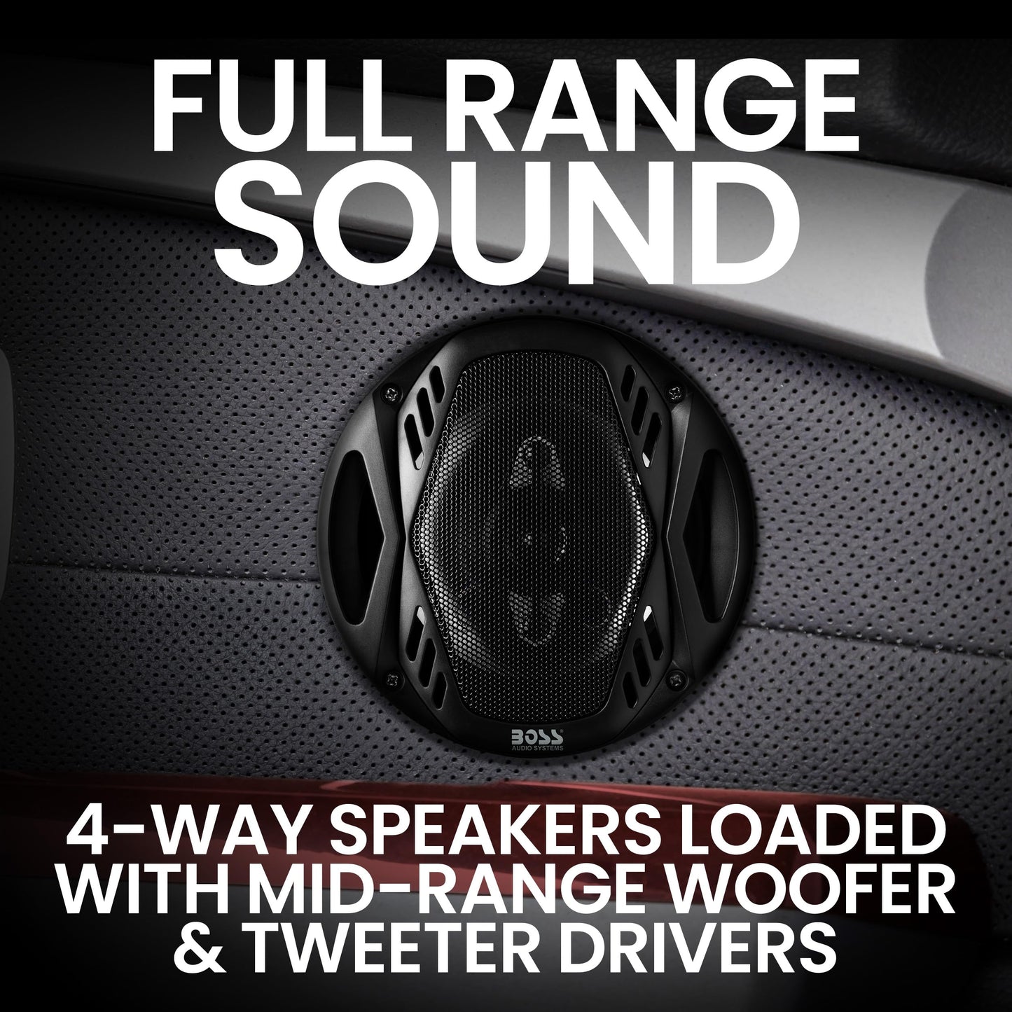 BOSS Audio Systems NX694 6 x 9 Inch Car Door Speakers - 800 Watts (per Pair), Coaxial, 4 Way, Full Range 4 Ohms, Sold in Pairs, Bocinas para Carro