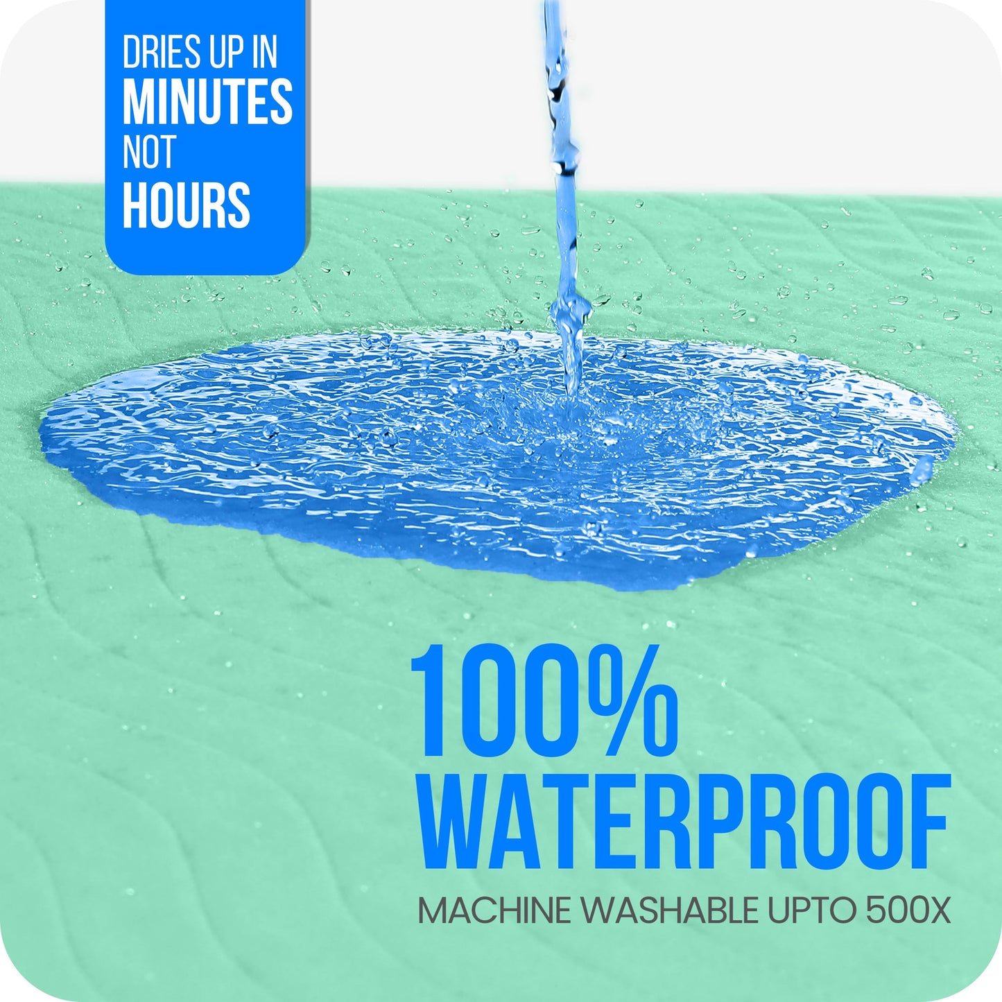 Utopia Bedding (Pack of 4) Waterproof Incontinence Pads Quilted Washable & Absorbent Bed Pad for Adults and Kids 34 x 36 inches (Blue)